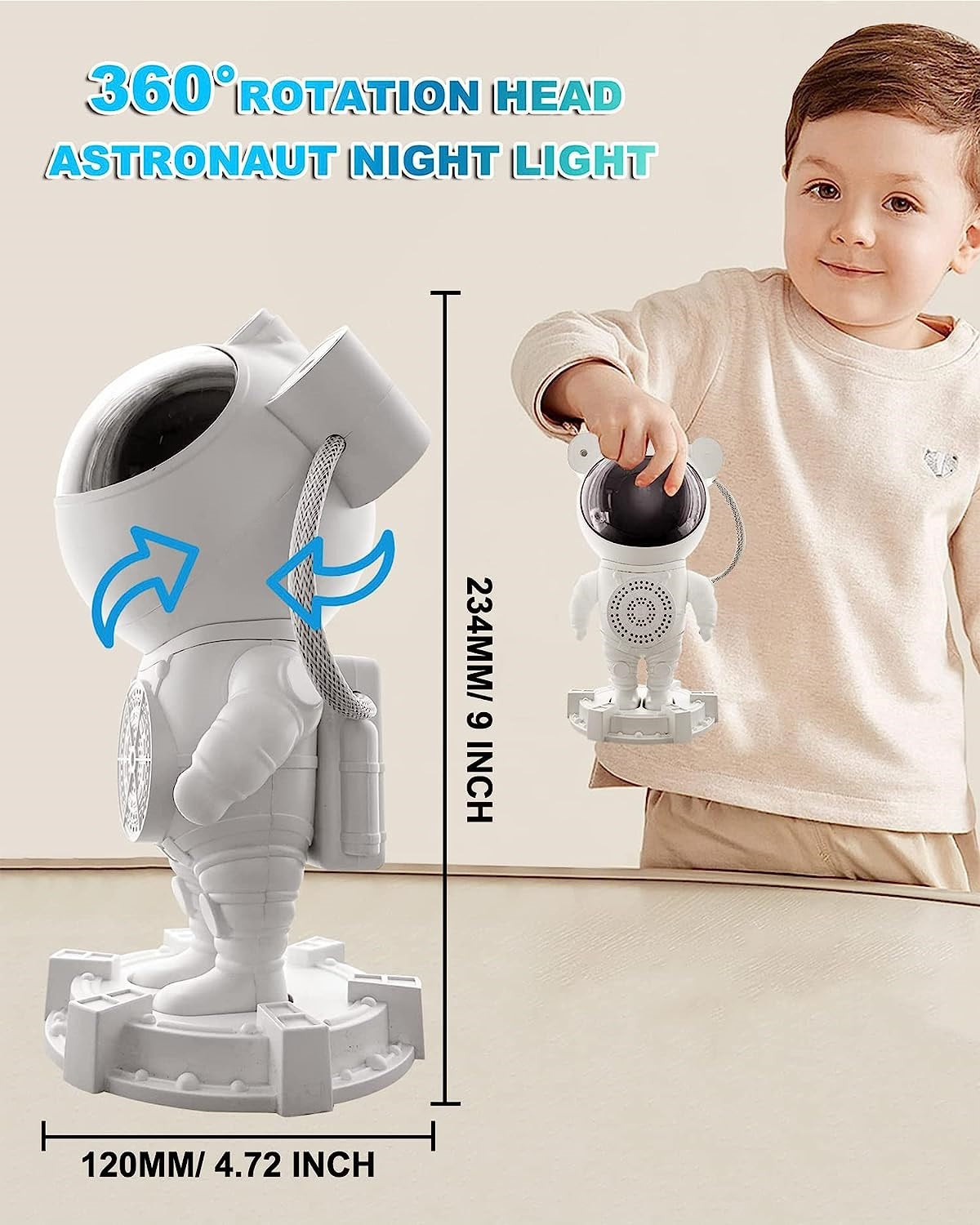 ™/ Astronauta, Proyector De Galaxias Con Parlante Bluetooth