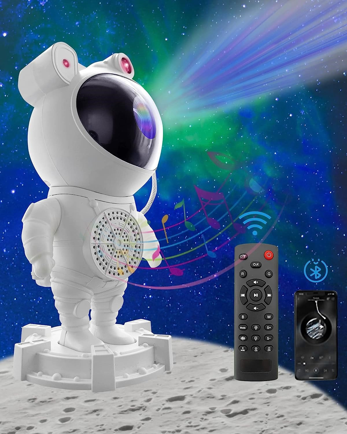 ™/ Astronauta, Proyector De Galaxias Con Parlante Bluetooth