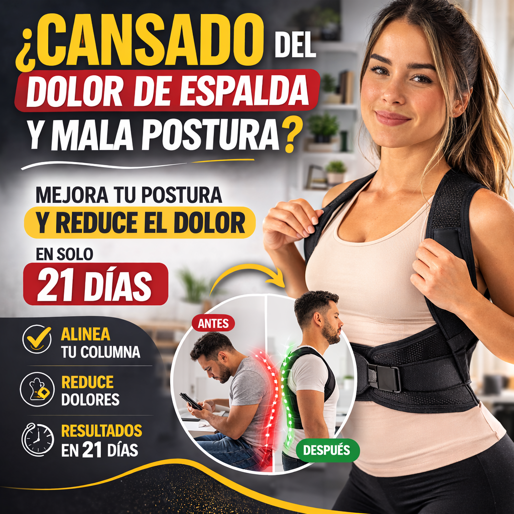 ™/ CORRECTOR DE POSTURA ANTI-JOROBA Y FAJA LUMBAR