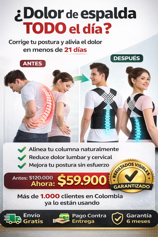™/ CORRECTOR DE POSTURA ANTI-JOROBA Y FAJA LUMBAR