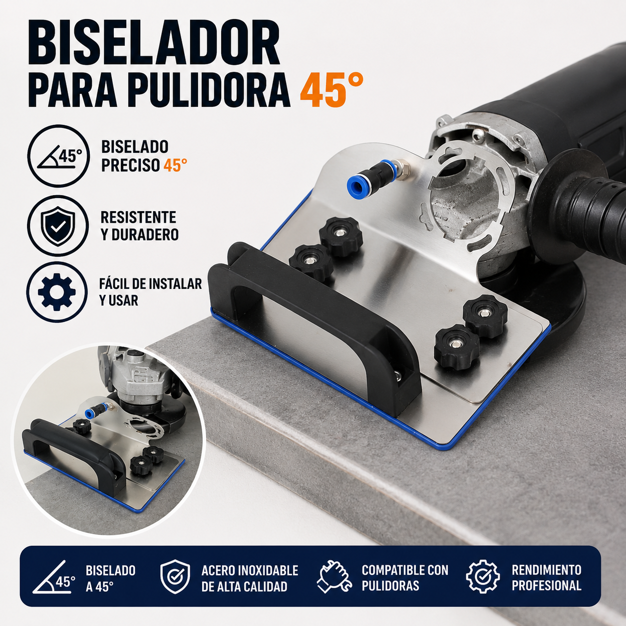 ™/ BISELADOR PARA PULIDORA 45º